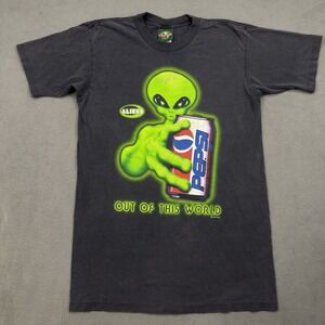 Vintage 1996 Pepsi Alien Promo T Shirt USA Single Stitch Logotel 90s S/M